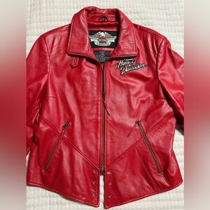 Harley Davidson Red Leather Jacket